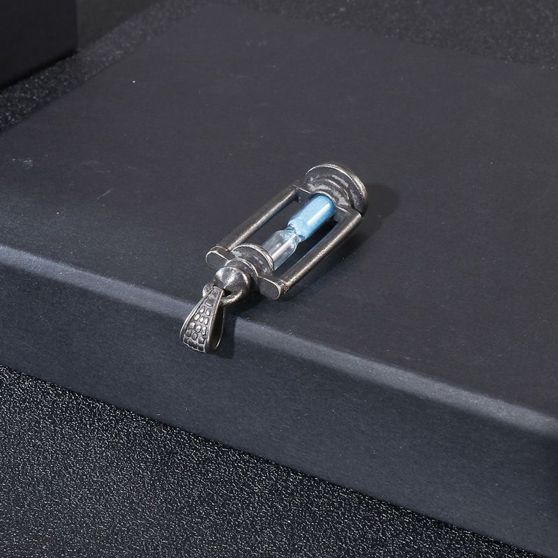 Gioielli da uomo, moda, nuovi accessori, retrò, personalità creativa, lampada a clessidra, ciondolo da uomo in acciaio inossidabile_voghion.com