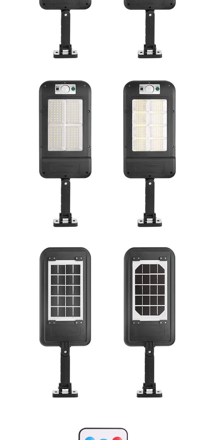 Güneş Enerjili Hareket Sensörlü LED Dış Mekan Aydınlatmaları, Su Geçirmez IP65, Uzaktan Kumanda, 160 COB/128 LED, Bahçe Yolu Aydınlatması_voghion.com