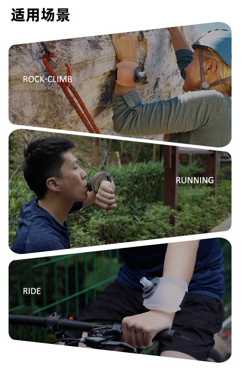 Sommer Udendørs Bærbar Kop Silikone Fødevarekvalitet Studerende Håndledsblød Vandflaske Fitness Cykling Sport Løb_voghion.com