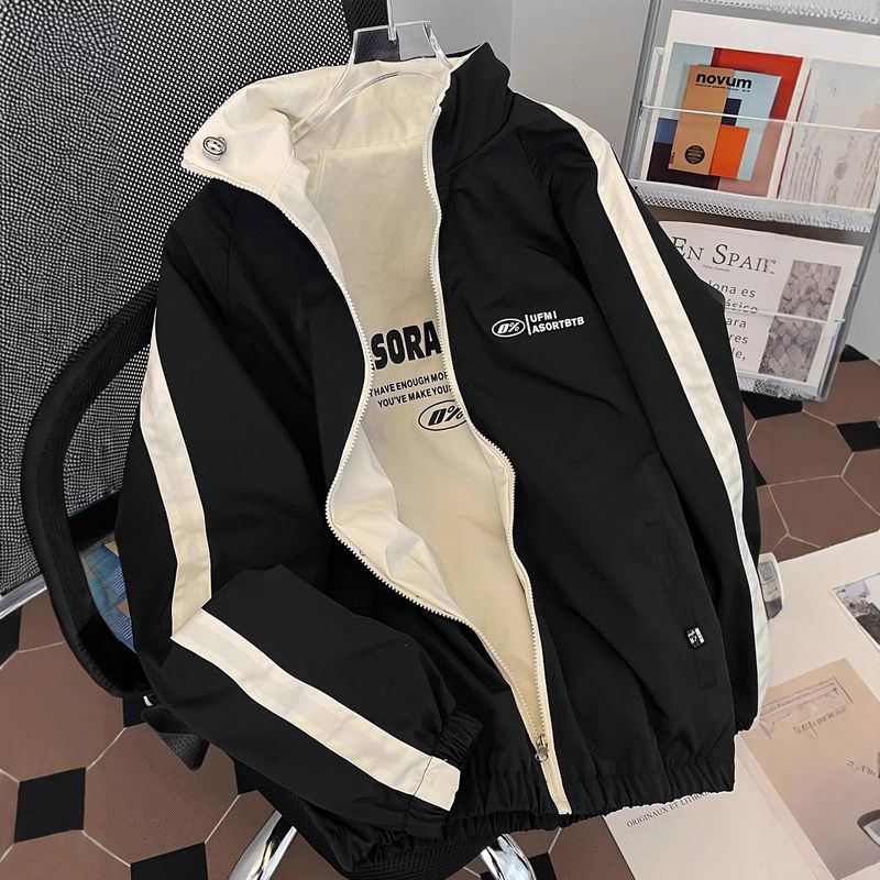 Double sided outerwear men's new style cool and trendy brand high-end casual jacket_voghion.com