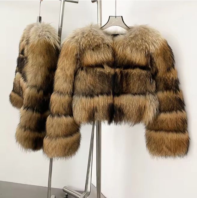 Damenbekleidung Pelzmantel Kunstpelz Kunstpelz Wintermantel Damen Kurzjacke mit Lederbesatz, modisch und warm, mehrere Farben und Größen_voghion.com