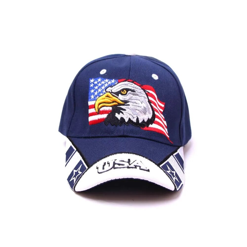 Sıcak balıkçılık ABD Bayrağı Kartal 3D Nakış beyzbol şapkası Snapback Kapaklar Rahat Gorras baba şapkası Erkekler Kadınlar Için_voghion.com