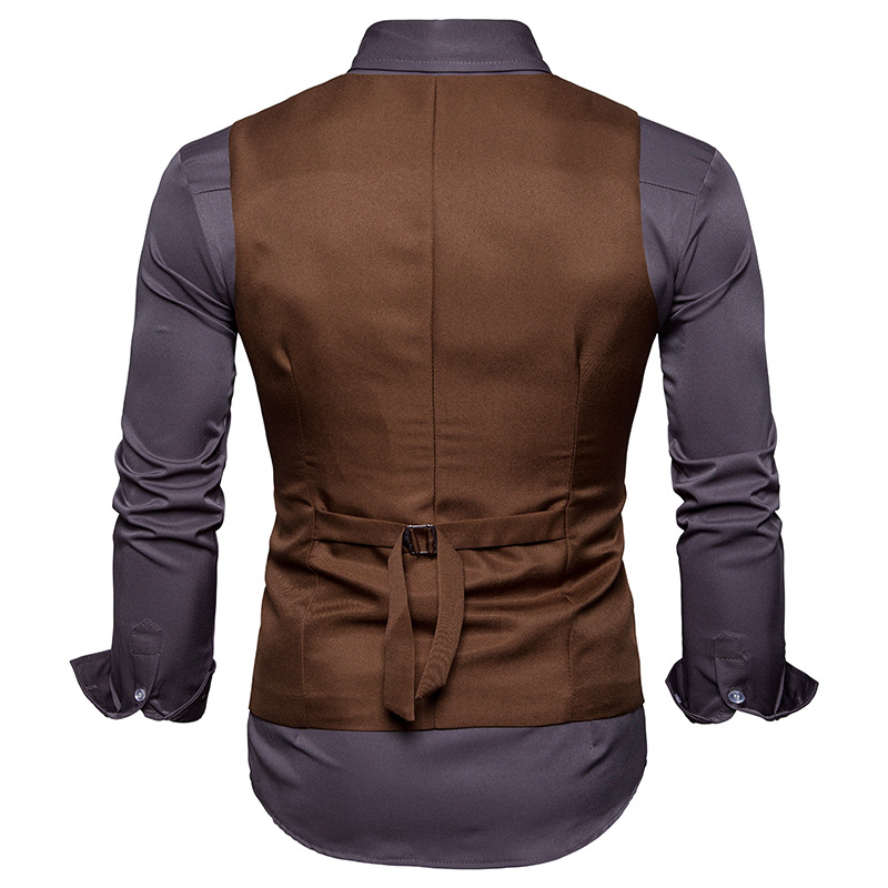 Neue Mode für Herren, zweireihig, formell, lässig, Tanktop und Weste, Mantel M31_voghion.com