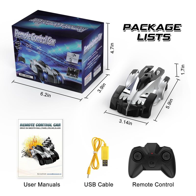 Hot-selling Wall-climbing Remote Control Car Charging Wireless Remote Control 360 ° Drift Stunt Climbing Children's Toy Car_voghion.com