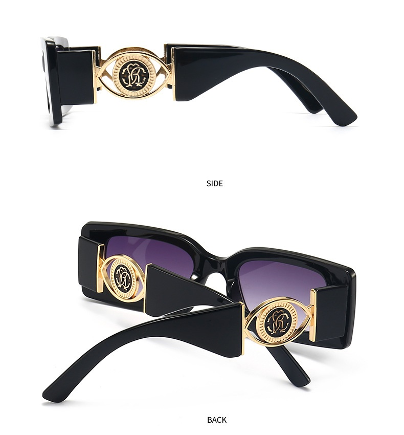New Rectangle Sunglasses Women Men 2022 Vintage Fashion Square Female  Designer Black Sun glasses Male UV400 Eyewear_voghion.com