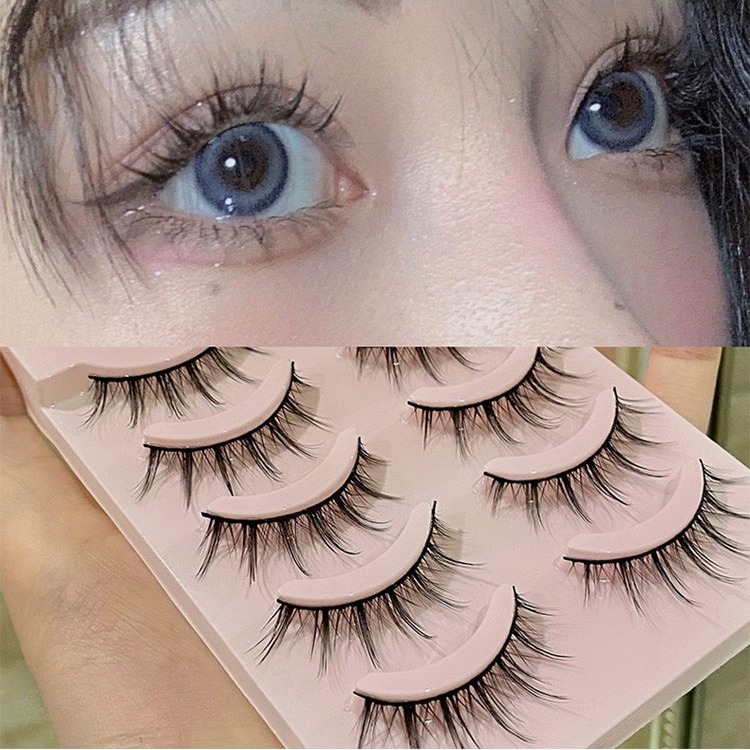 COS Little Devil Fairy Hair Girl Natural Simulation Grafting Fish Root Segmented Upper and Lower Eyelash_voghion.com