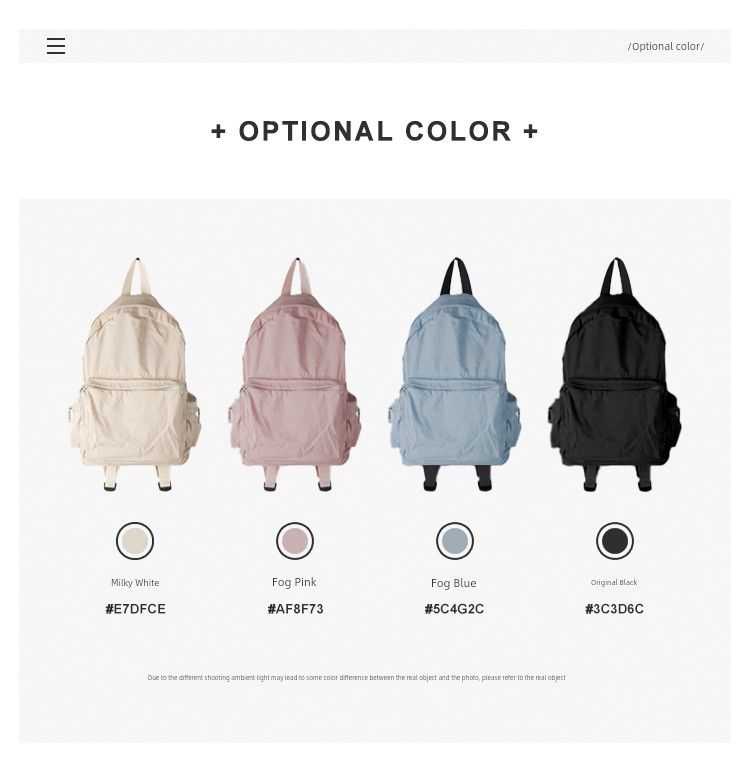 Clakae K-style Outdoor Casual Nylon Backpack_voghion.com