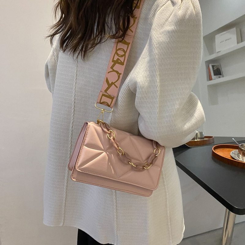 Kingsons Borse a tracolla grandi invernali per donna Borse a tracolla in pelle PU modello pietra Borse di marca rosa Tote Borse Catene Shopper Pochette_voghion.com