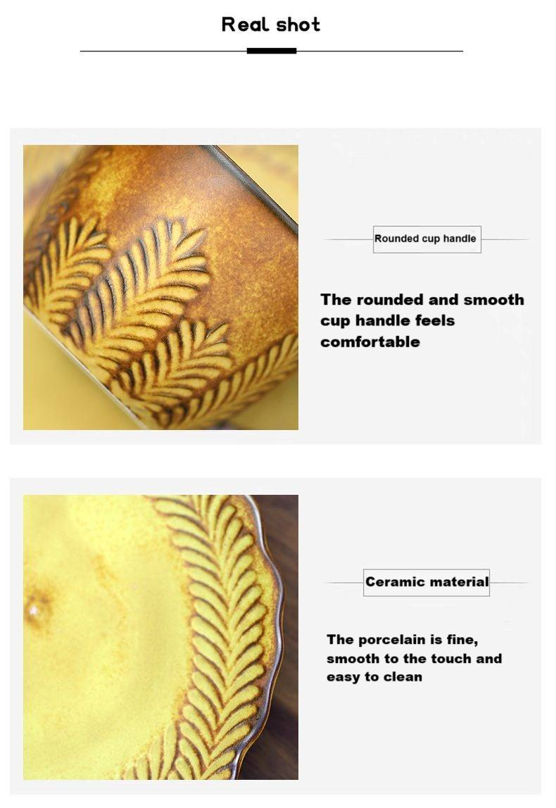 Retro Ceramic Coffee Japanese Set Home European Exquisite Breakfast Tea Cup_voghion.com