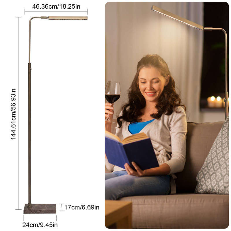 Lampe de chevet LED moderne avec variateur d'intensité et lampe de chevet en métal, lampe de chevet en métal à intensité variable en 3 températures de couleur_voghion.com