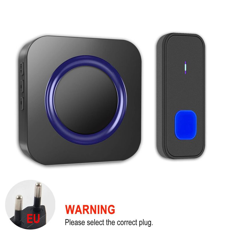 Kabellose Türklingel mit 55 Melodien – Große Reichweite 300 m, Wasserdicht IPX4, AC 110–260 V, Einfache Installation für Zuhause, Büro und Seniorenbetreuung_voghion.com