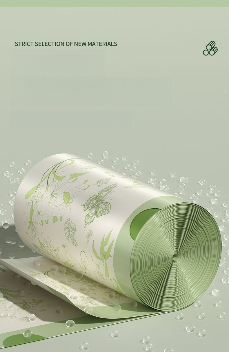 Ou Ka Si New Lily Print Fragrance Family Tear-Free Trash Fresh Scent Living Room Kitchen Thickened Handheld Bags_voghion.com