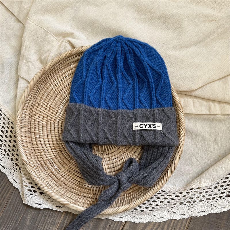 Kannerkappen am Boho-Stil gestrickte Kannerkappen personaliséiert a Faarf mat enger kaler Mutz waarmer Ouermütz_voghion.com