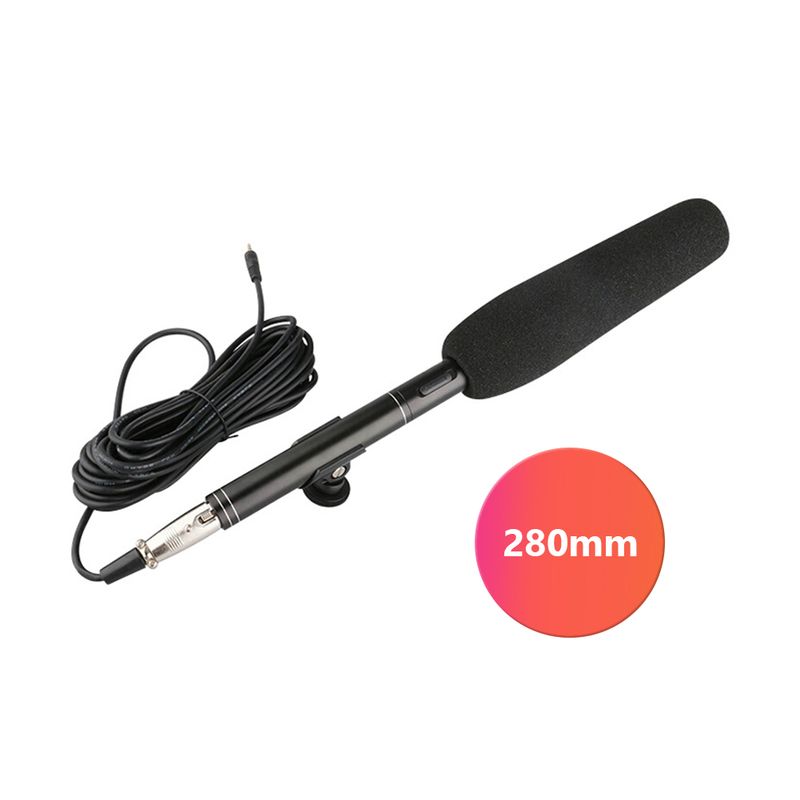 Conference Condenser Microphone Interview Recording Vlog Live Mic Super-cardioid for DSLR_voghion.com