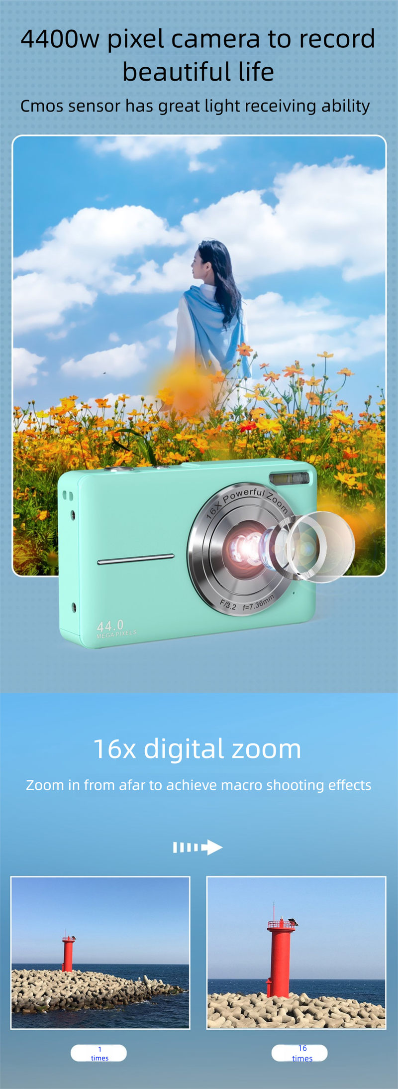 High-Definition Digital Student Mini Beauty Selfie Children's Camera_voghion.com