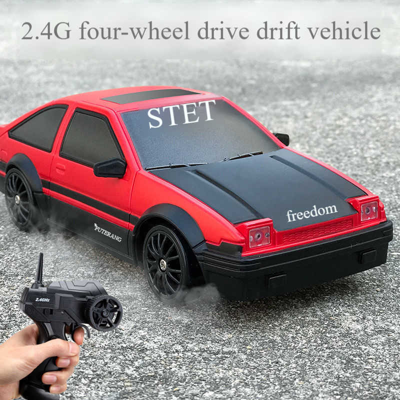 Voiture de course à grande vitesse professionnelle à quatre roues motrices télécommandée RC, modèle GTR pour garçons et enfants_voghion.com