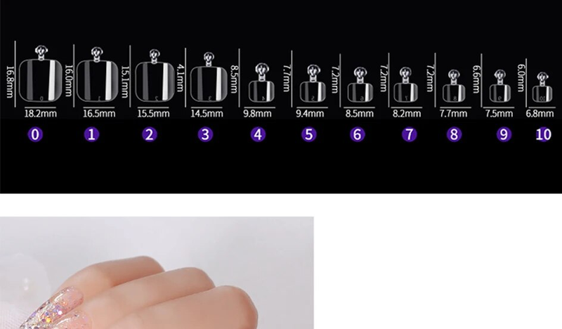 Arte Clavo Clear Medium Long Almond Nail Tips Kit Μαλακό Gel Συμβουλές Πλήρους κάλυψης Soak Off Nail Extension Gel Tips False Press on Nails_voghion.com