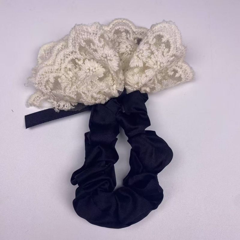New Fashion Ruffled Scrunchie, Luxury Versatile Hair Tie, Cute Lace Edge High-Value Head Rope_voghion.com
