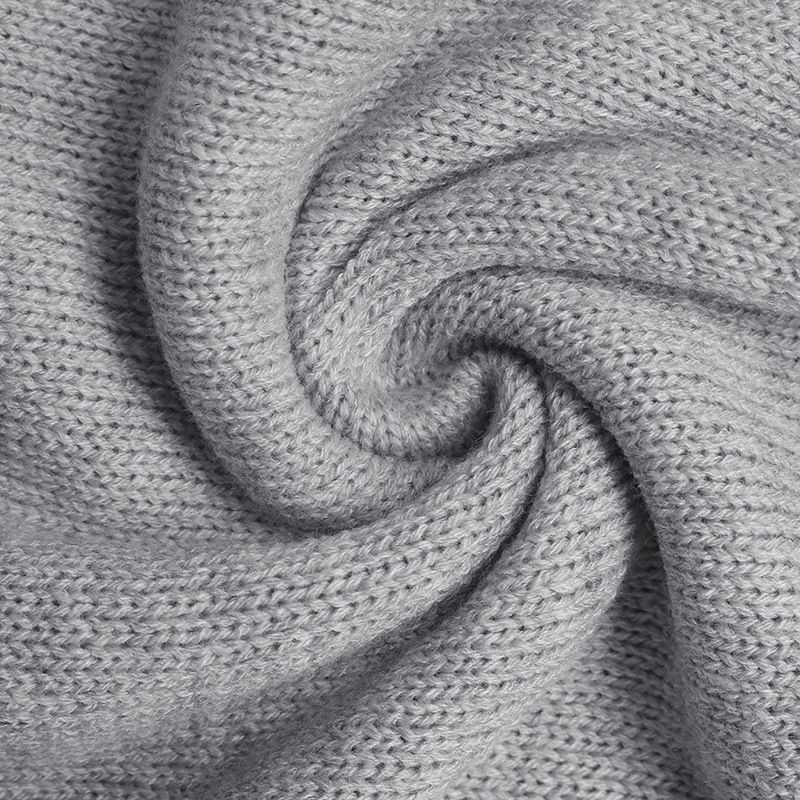 "Women's 3D Floral Knit Sweater – Soft Round Neck Pullover For Autumn & Spring (S/M/L, Greyish)"_voghion.com