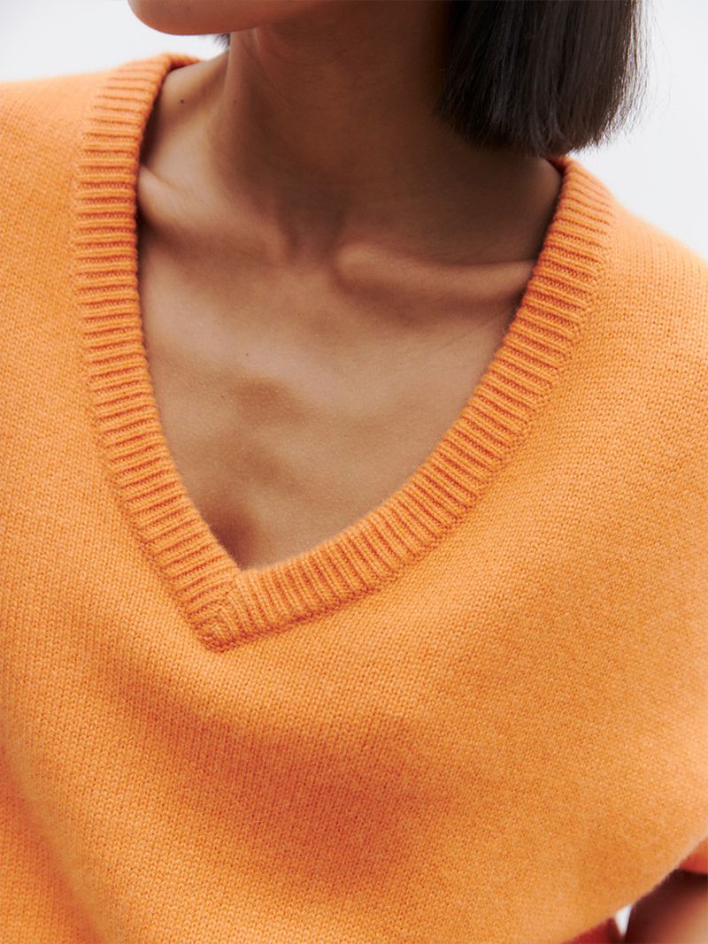 Damen-Strickpullover mit V-Ausschnitt – weicher und atmungsaktiver Oversize-Pullover für Herbst und Winter – bequeme Freizeitkleidung in Unifarben_voghion.com