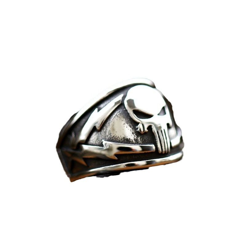 Beier New Skull Titan Herren Punk Style Edelstahlring_voghion.com