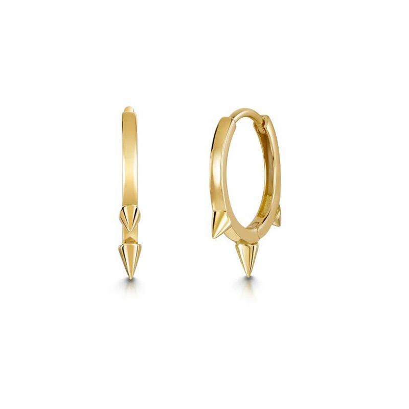 Orecchini rotondi unisex con rivetti punk popolari per le donne con orecchini piercing in zircone liscio_voghion.com