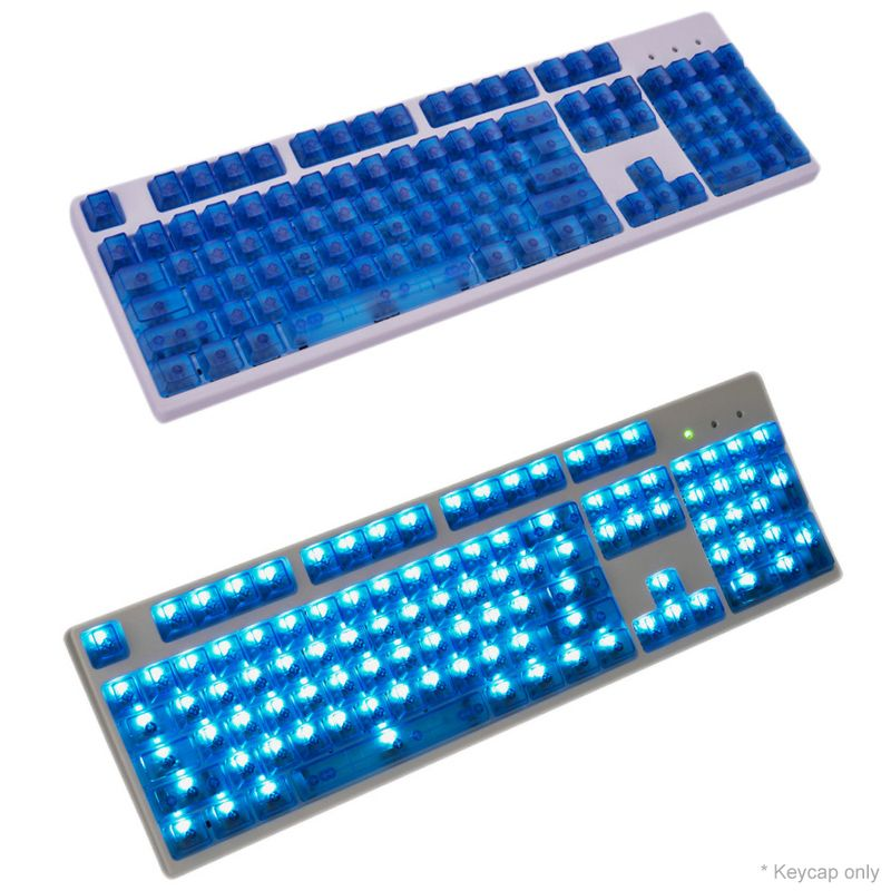 Farfi 104Pcs/Set Universal Stylish Clear Mechanical Keyboard Key Caps Replacement_voghion.com