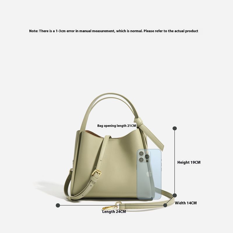 Borsa a tracolla coordinata in vera pelle, stile semplice e alla moda, da pendolare_voghion.com