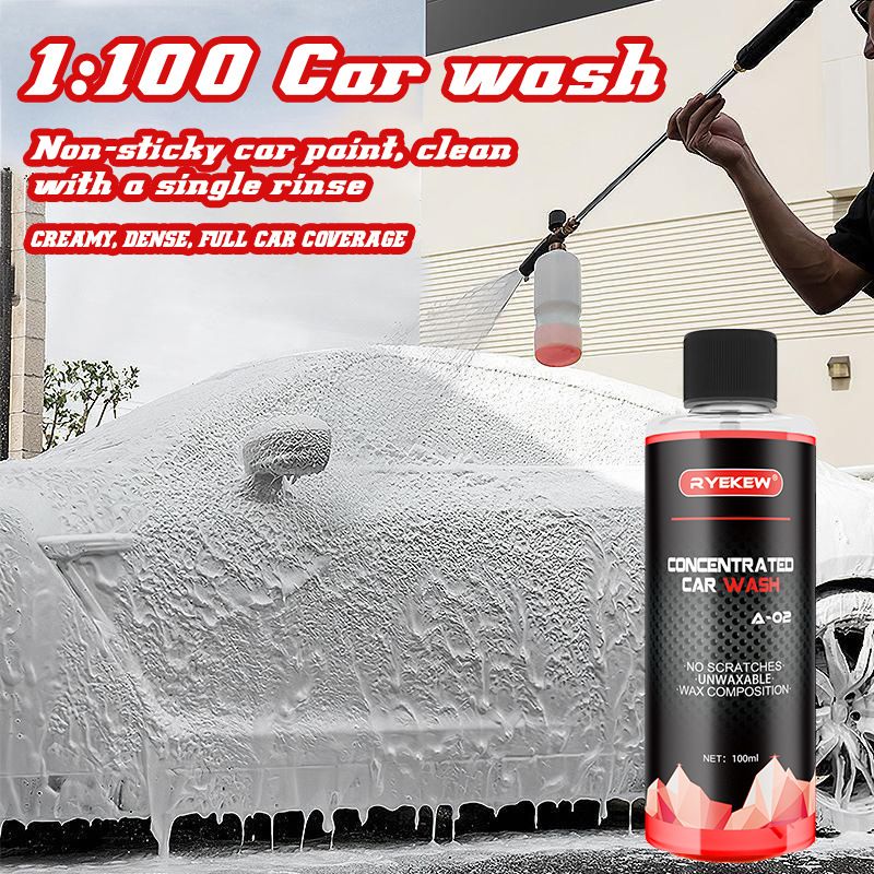 Ryekew Concentration Wash Liquid Car Beauty Rimozione macchie Lucidatura Detergente ad alta schiuma_voghion.com