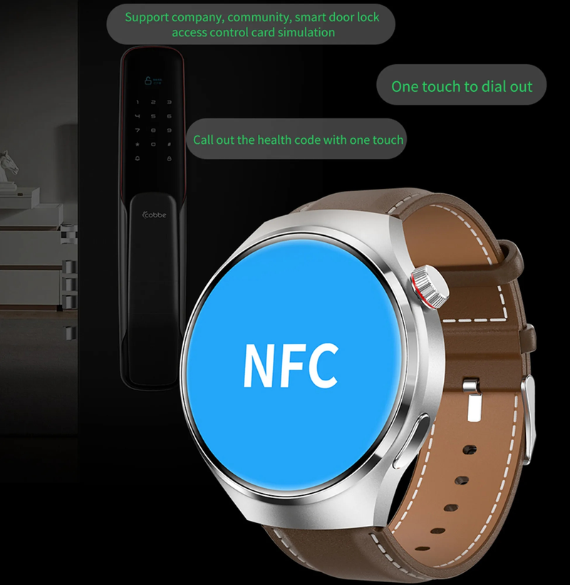 2023 GPS za Huawei Xiaomi NFC pametni sat muški sat 4 Pro AMOLED HD ekran otkucaja srca Bluetooth poziv IP68 vodootporan pametni sat_voghion.com