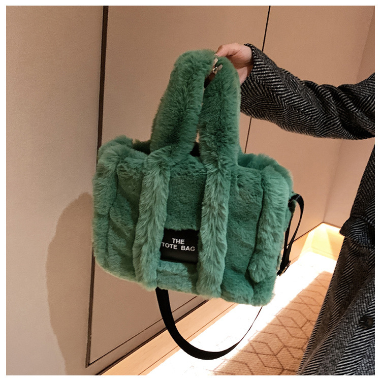 Nuova borsa in finta pelliccia di coniglio autunno e inverno, borsa tote di grande capacità, borsa a tracolla coreana, borsa in peluche_voghion.com
