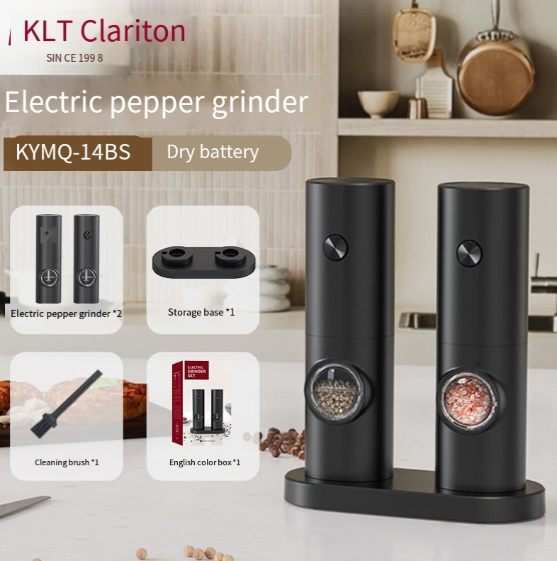Elektryczny młynek do pieprzu Pieprz Czarny pieprz Młynek do soli Butelka Butelka na przyprawy Słoik_voghion.com