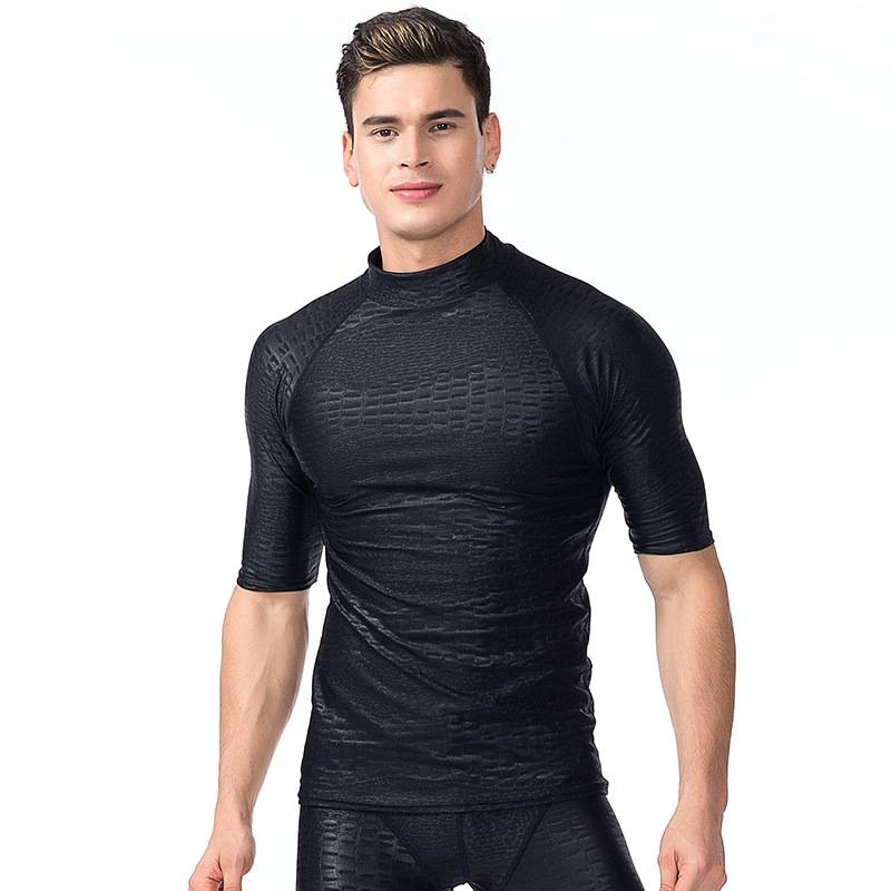 Men's Long-sleeved Sun-protective Swimsuit, Men's Top, Two-piece One-piece Jellyfish Suit, Surfing Snorkeling Suit_voghion.com
