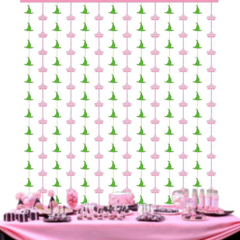 Magic Wicked Witch Theme Party Decoration Rain Silk Curtain Children's Birthday Party Witch Hat Crown Rain Silk Curtain_voghion.com