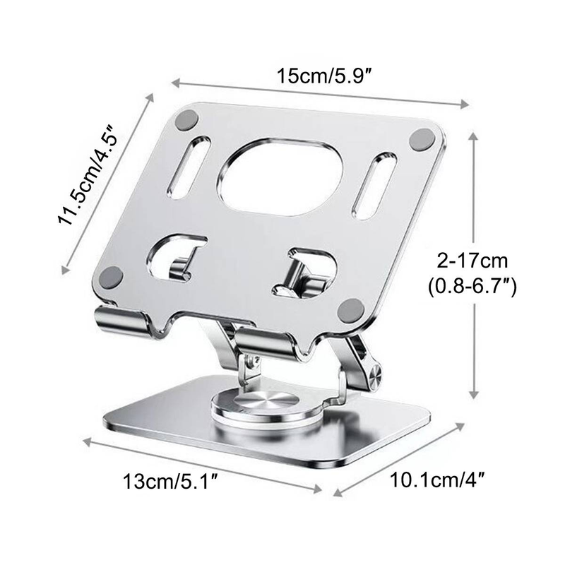 360° drehbarer Tablet-Ständer für iPad, verstellbarer, faltbarer Tablet-Halter, Telefonständer aus Aluminium_voghion.com