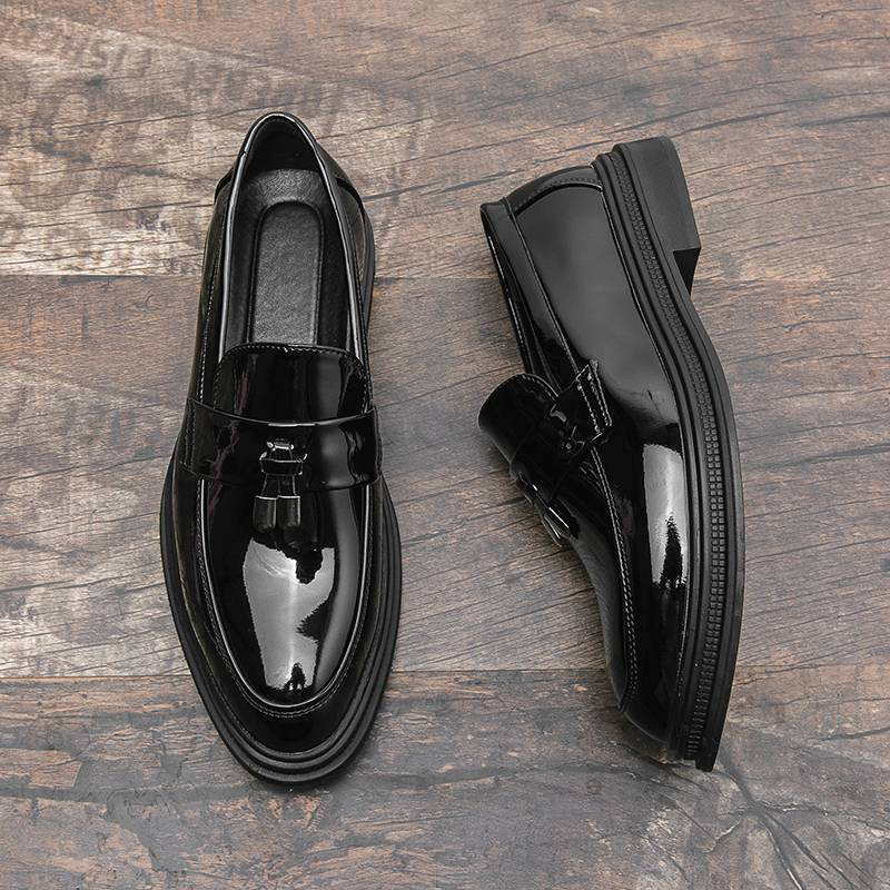 Shoes For Men Dress British Business Party Slip On Black Point Toe Fashion Casual Formal Suit Handmade Men Shoes_voghion.com