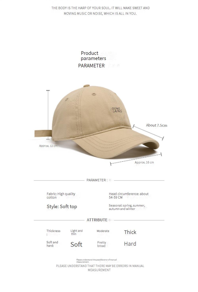 Baseballmütze mit breiter Krempe für Damen, lässt das Gesicht kleiner und dunkler aussehen, geeignet für große und runde Gesichter, hochwertige Herrenkappe_voghion.com