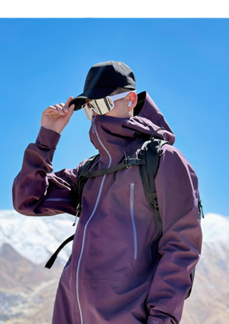 NOKO-Explore Planet Outdoor Fully Laminated Jacket Hard Shell Windproof Waterproof Mountaineering Three-Layer Laminated Ski Suit_voghion.com