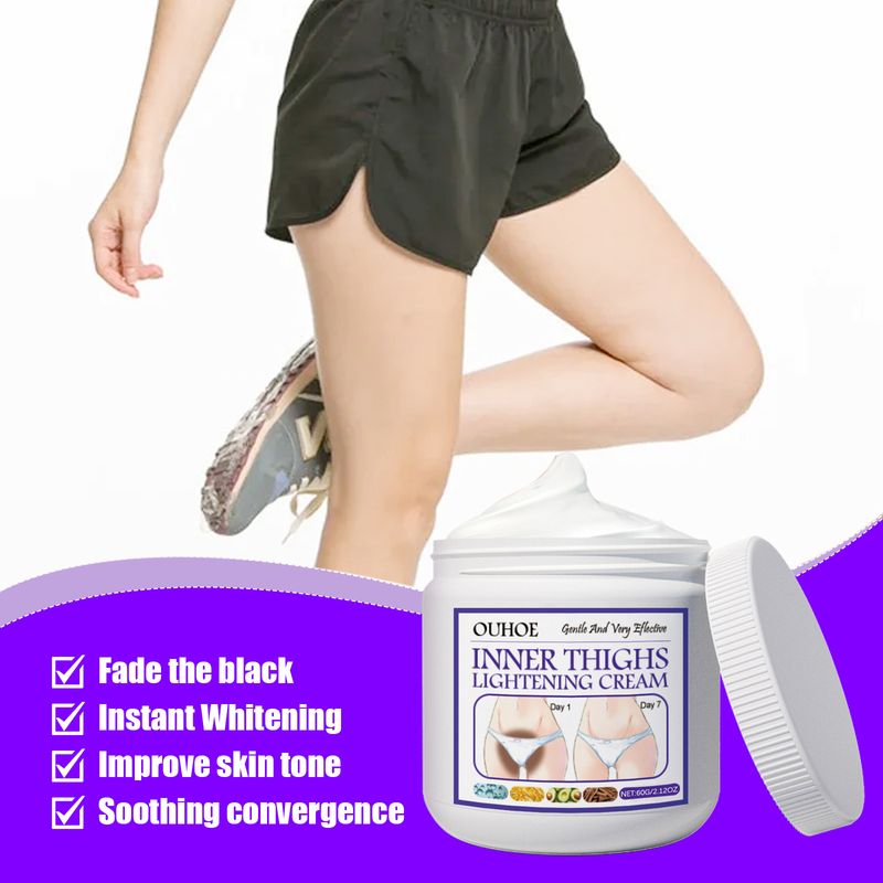 OUHOEThigh Beauty Cream, Aufhellung der Innenseiten der Oberschenkel, Hydratisierung und Befeuchtung der Haut, Reinigende und pflegende Bein-Schönheitscreme_voghion.com