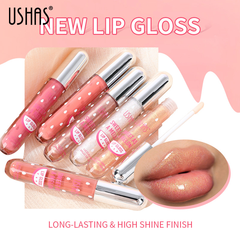 USHAS Moisturizing Lip Oil 12 Color Pearl Shining New Product Brightens Up_voghion.com