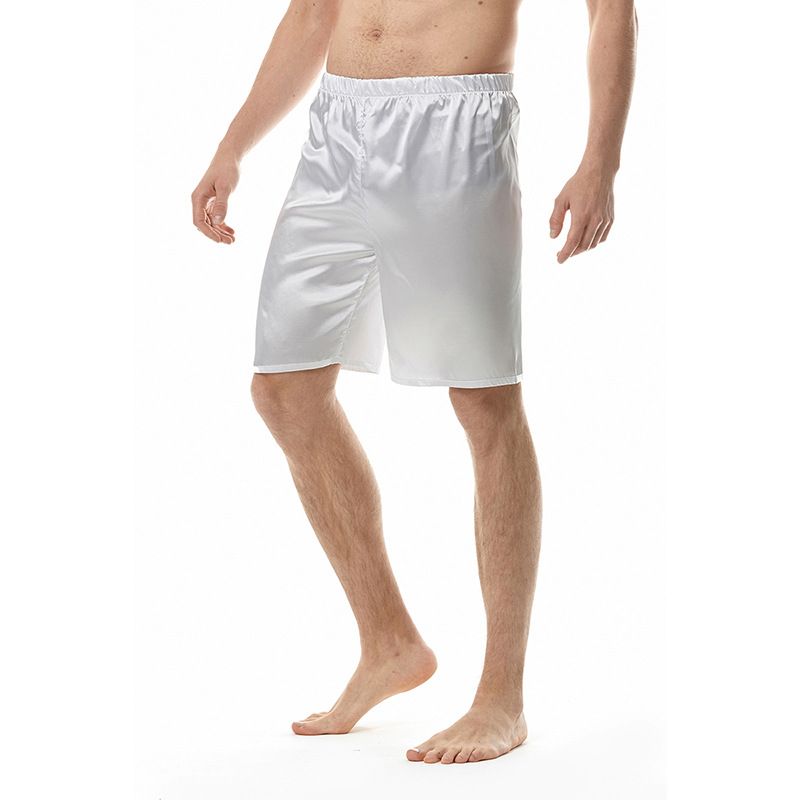 Premium Products Fengxia New Solid Color Sleeper For Men, European Silk Shorts, Large Size Beach Pants_voghion.com