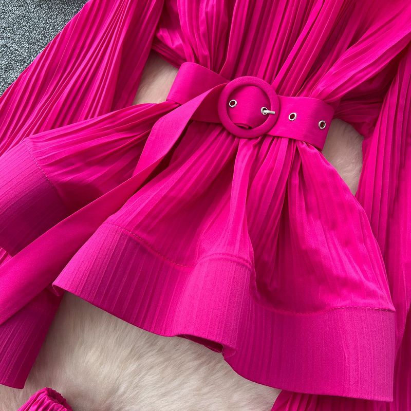 Abito da donna in maglia jacquard retrò, abito da donna in due pezzi con gilet senza maniche e gonna di media lunghezza_voghion.com