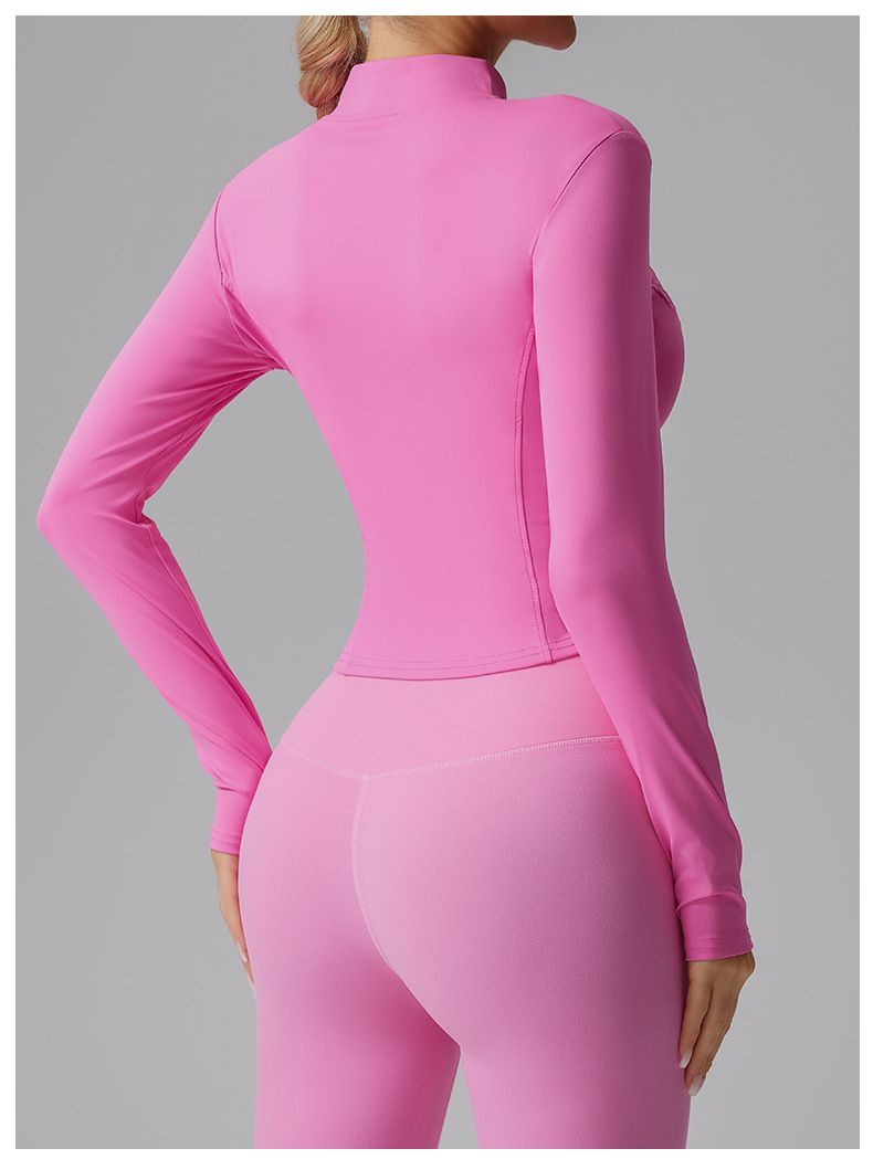 Leistungsstarke Trainingsjacke mit Reißverschluss (4-Wege-Stretch, feuchtigkeitsableitend, 11 Farben – unverzichtbar für Yoga und Laufen für Frauen)_voghion.com