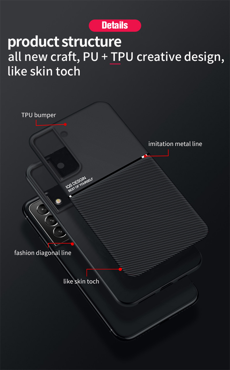 Skin Touch PU lædercover til Samsung Galaxy S22 Plus S21 Ultra S20 EF S10 S9 A71 A51 A21S A70 A50 A30 Cover Luxury Bac_voghion.com
