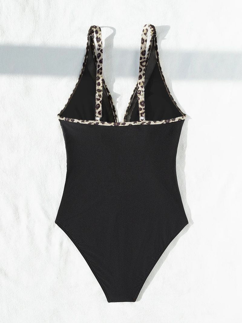 TUNIControl-Maillot De Bain Une Pièce Noir Pour Femme, Tankini Plongeant, Maillot De Bain Push Up Pour Femme_voghion.com