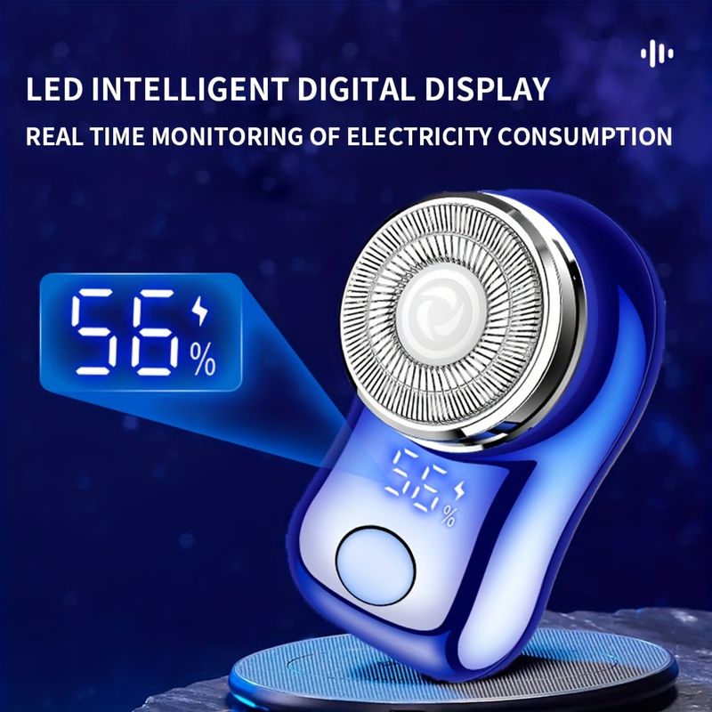 Mini-USB-C-Elektrorasierer – IPX7-wasserdichter Nass-/Trocken-Reiserasierer für Männer, ultrakompakt, wiederaufladbar_voghion.com