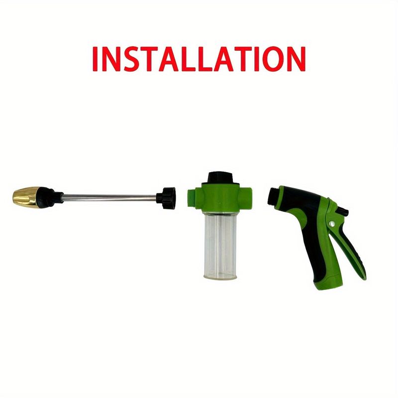 A Retractable Garden Hose Set With A High-pressure Water Gun Nozzle And US Standard 3/4-inch Connectors, Perfect For Outdoor Watering And Gardening._voghion.com