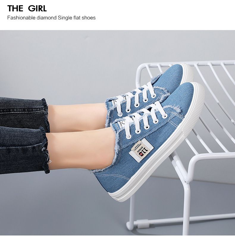 Autumn New Canvas Small White Student Flat Bottom Sports Board Shoes, Fashionable and Versatile Soft Sole Large Size_voghion.com