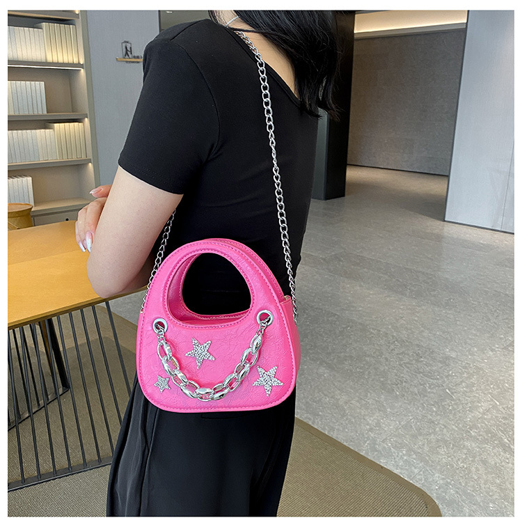 Trendy Hot Girl Light Luxury Small Bag 2023 New Star Chain Borsa a semicerchio Borsa a tracolla di fascia alta all-match di nicchia_voghion.com