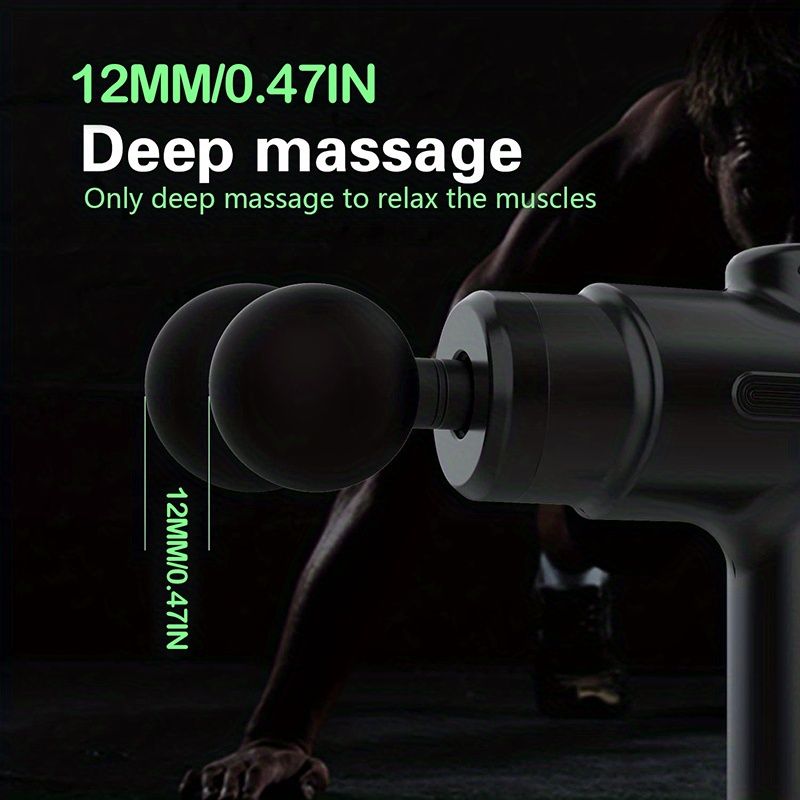 1pc Fascia Gun Masažna pištola za mišice Deep Tissue Percussion Massager za športnike, ročna pištola za masažo hrbtnih mišic telesa z 8 masažnimi glavami_voghion.com